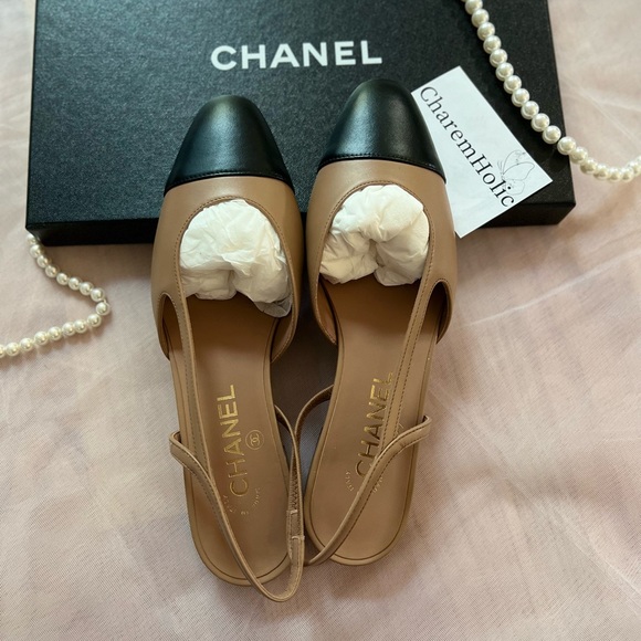 CC 25 Slingback Black Lambskin 233403